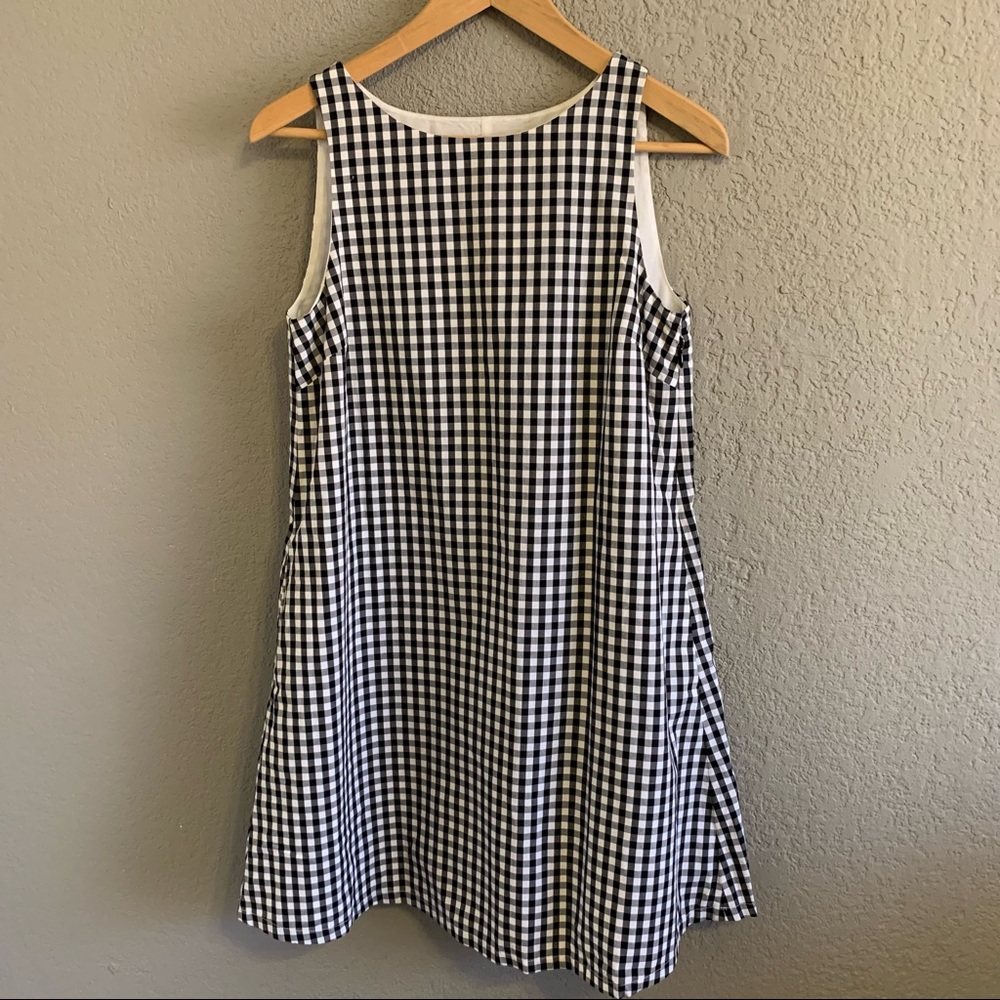 NWT Vineyard Vines Swing Gingham Shift Dress Jet Black Size 0